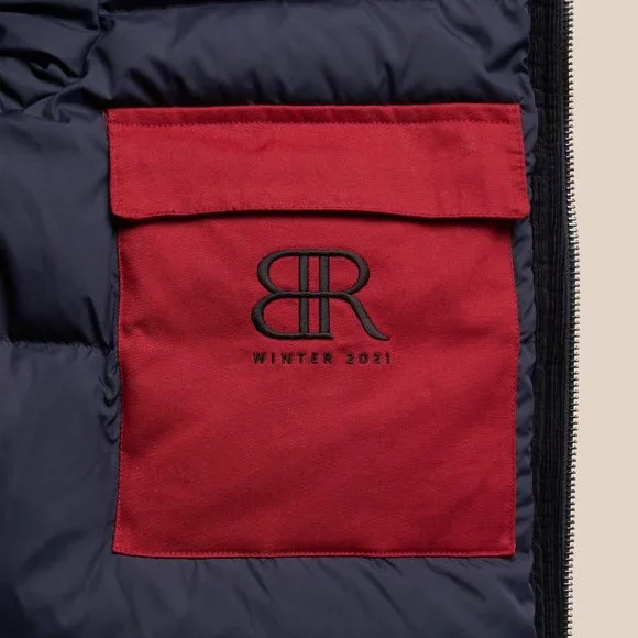 Banana Republic Corduroy Puffer Coat size XXL Navy - Picture 6 of 6